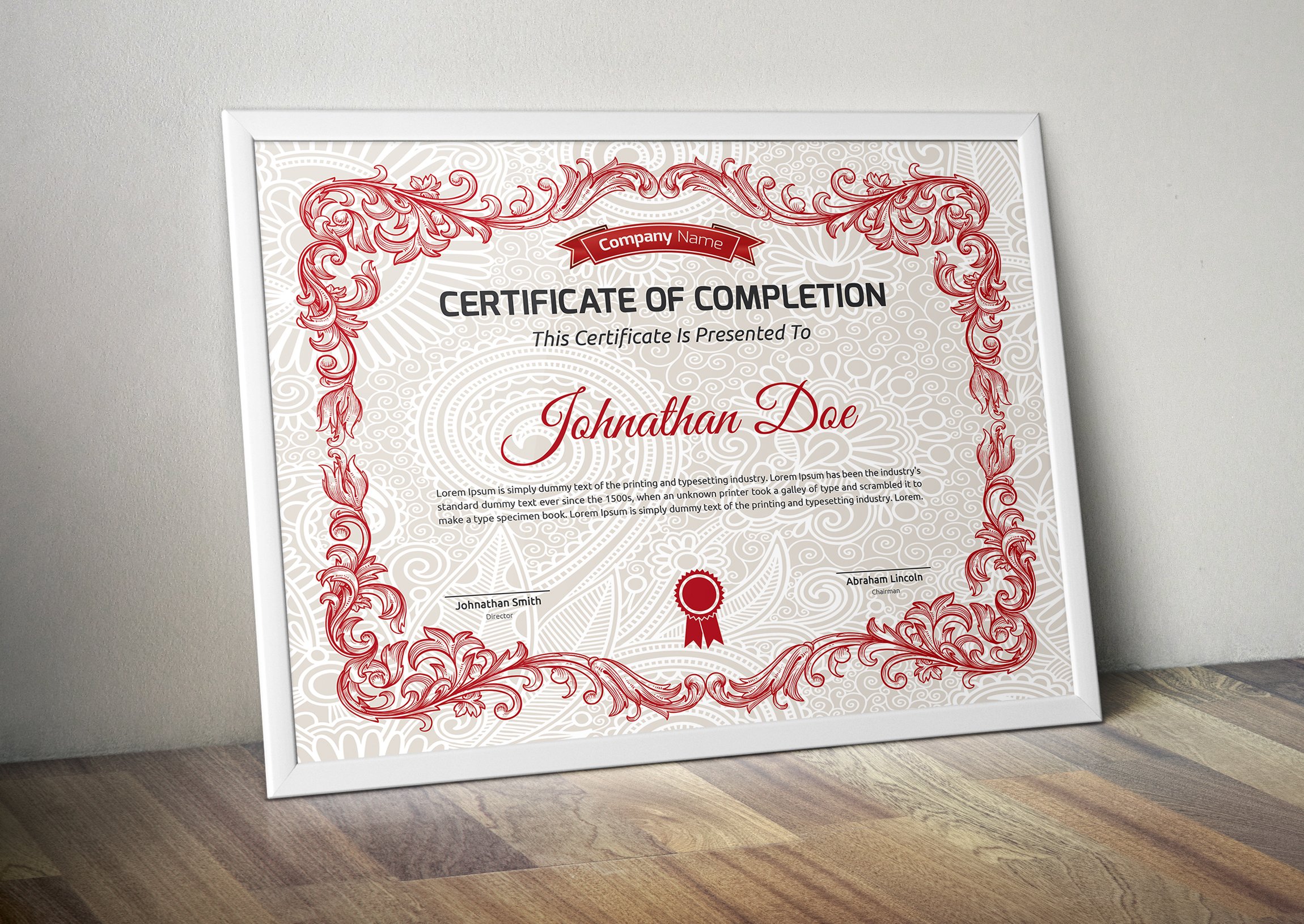 Certificate Word | PSD | AI preview image.
