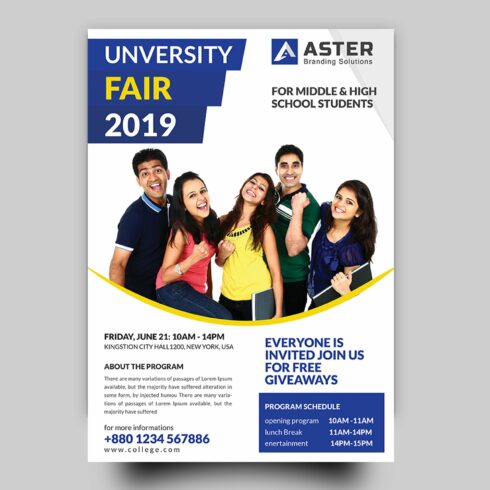 University Fair flyer cover image.