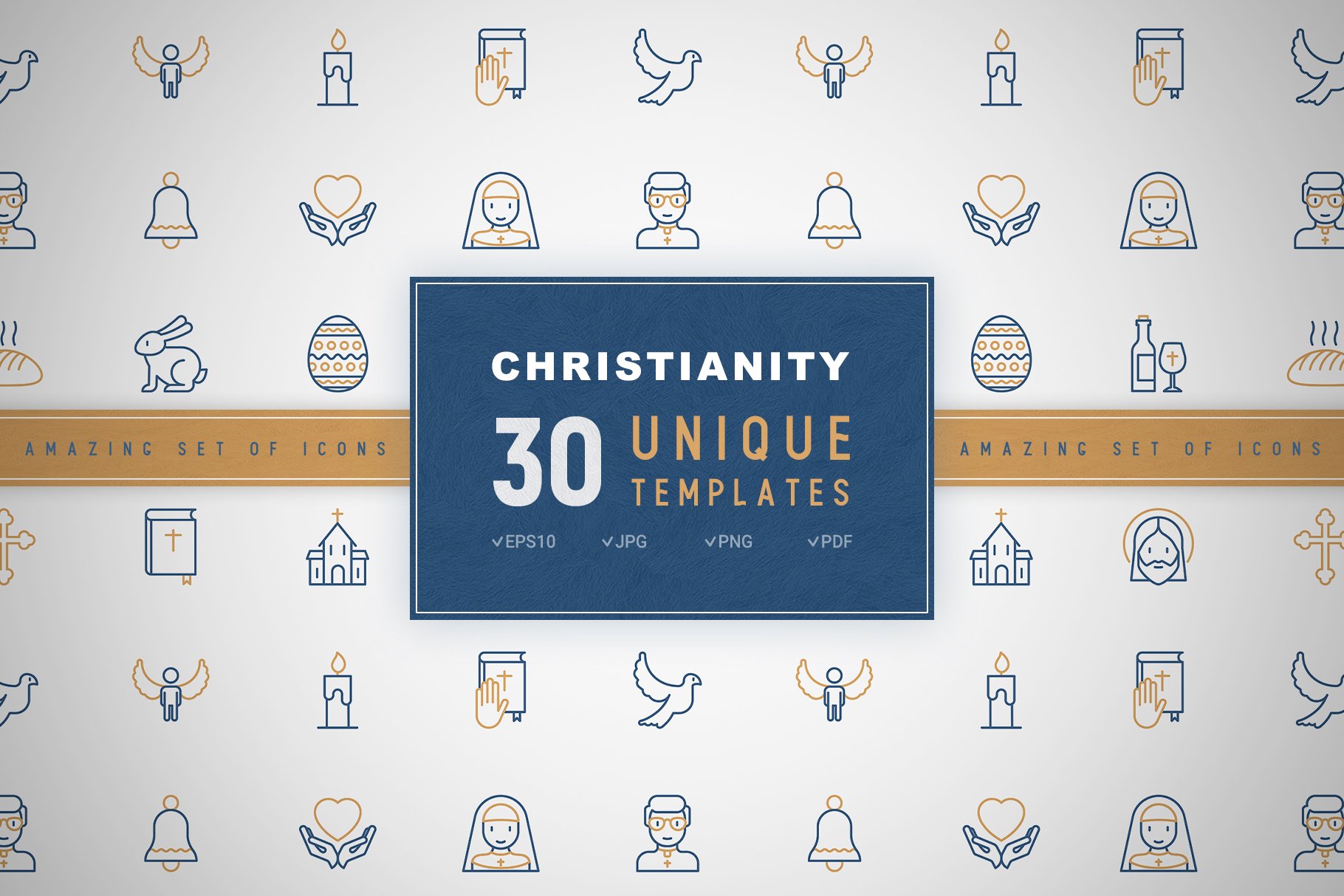 Christianity Icons Set | Concept cover image.