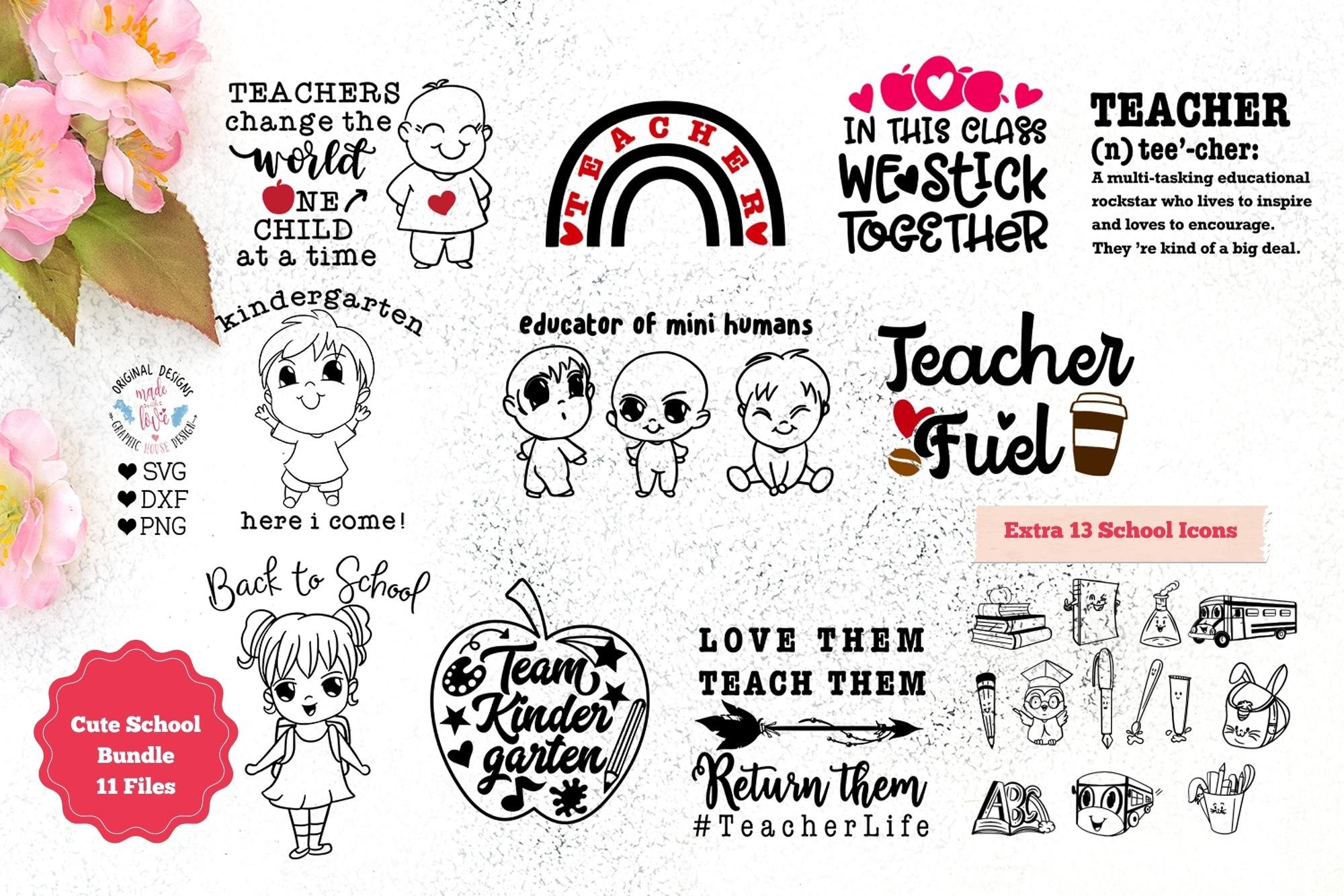 Teachers - Back to School SVG preview image.
