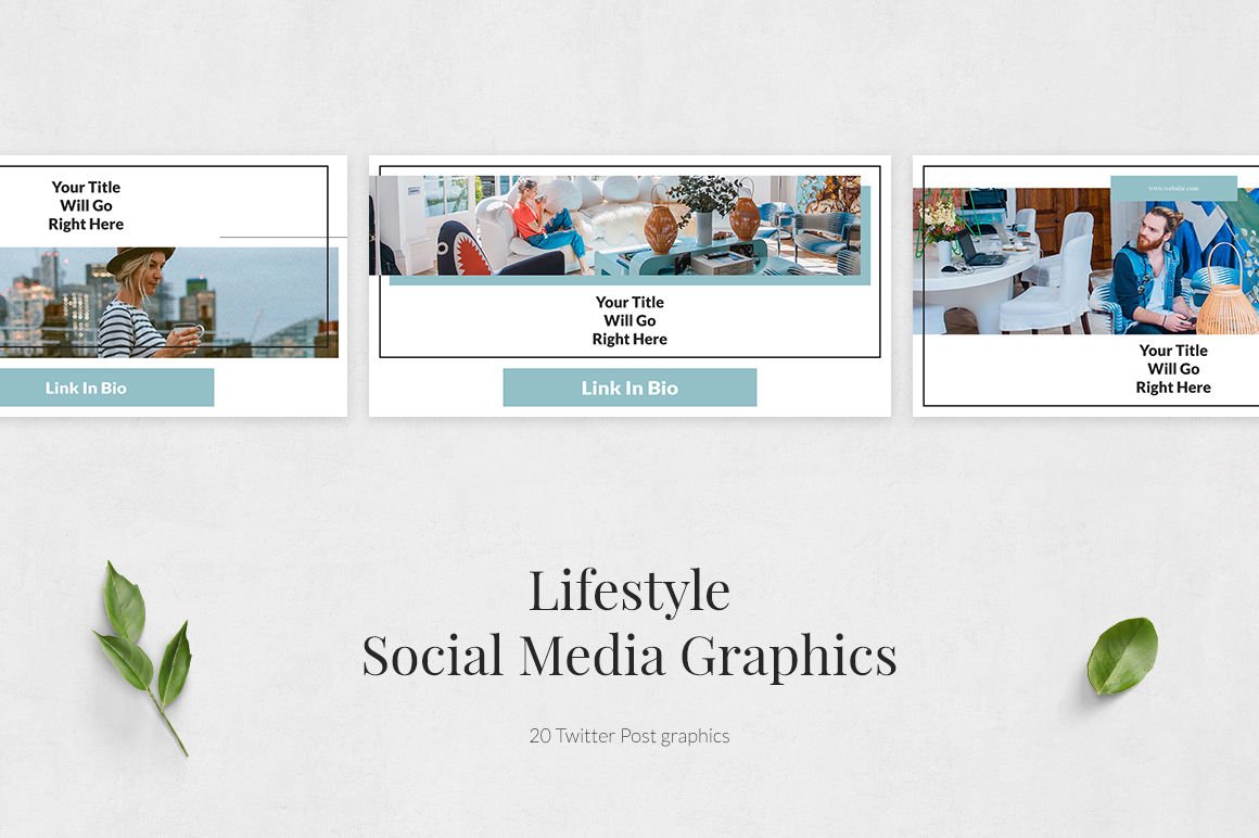 Lifestyle Twitter Posts preview image.