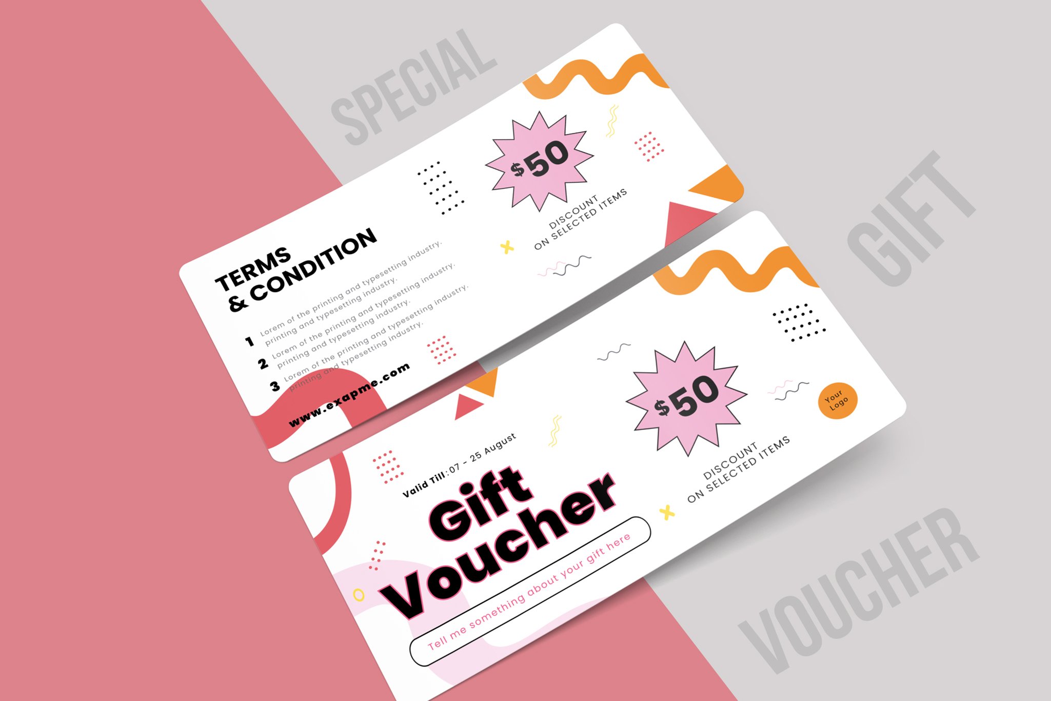 Gift Voucher Design, Discount Voucher Template on Red Background, Discount  Card, Coupon, Certificate, Labe, Sale Banner, Headers Stock Vector -  Illustration of advertising, market: 237147480