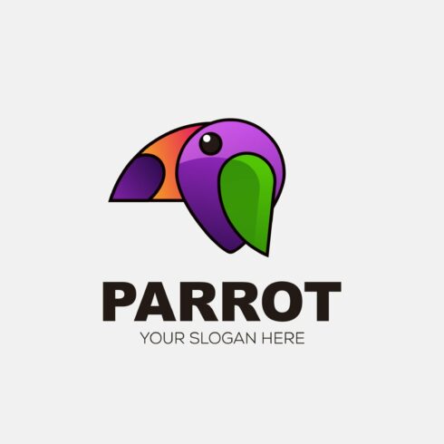 parrot logo design gradient colorful cover image.