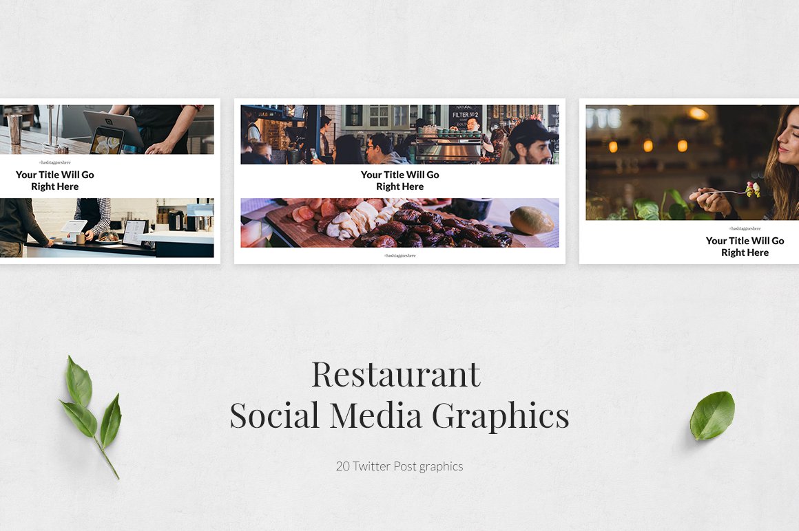 Restaurant Twitter Posts preview image.