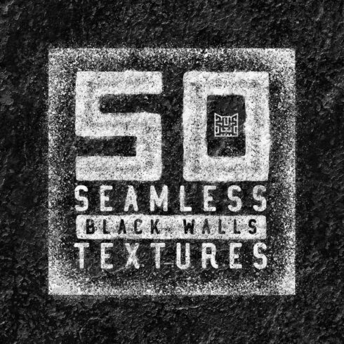 50 Seamless Black Walls Textures cover image.