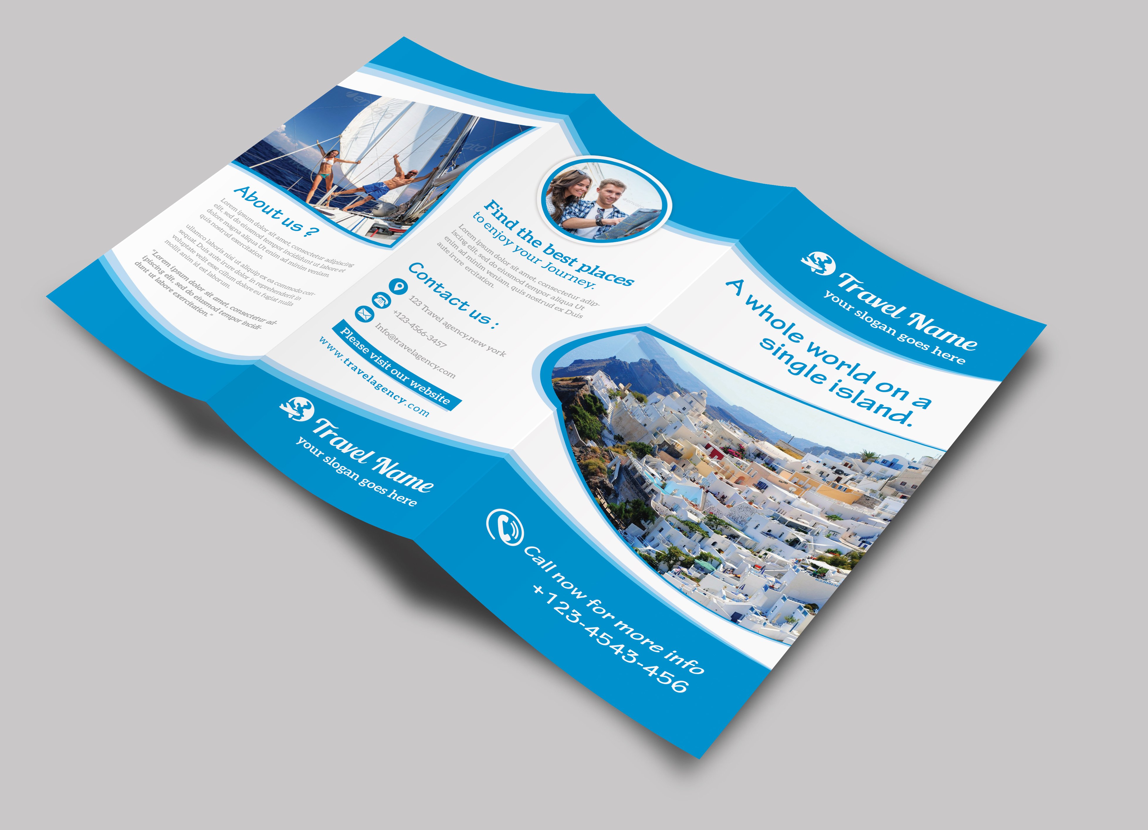 Travel Trifold Brochure cover image.