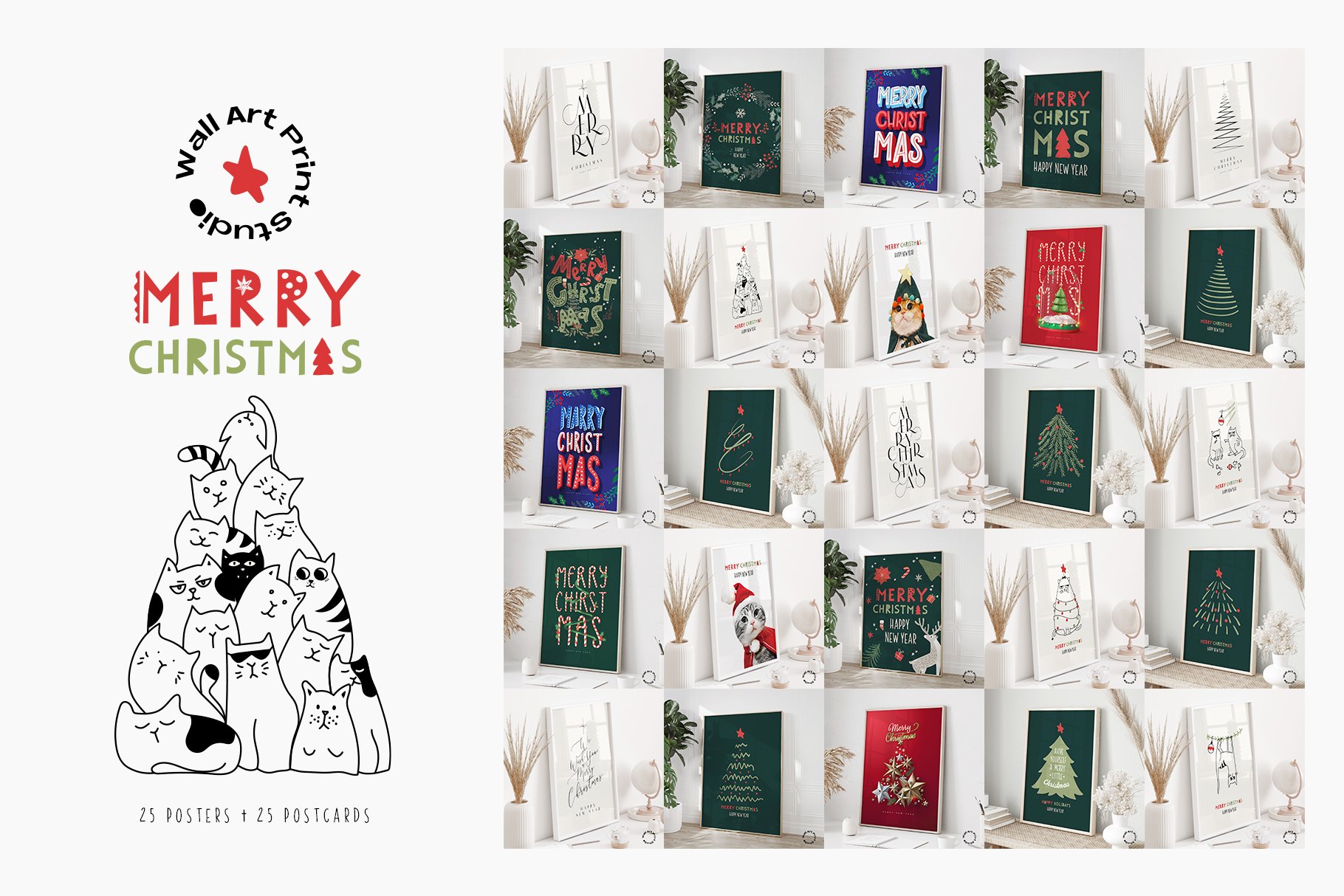 Merry Christmas Posters & Postcards preview image.