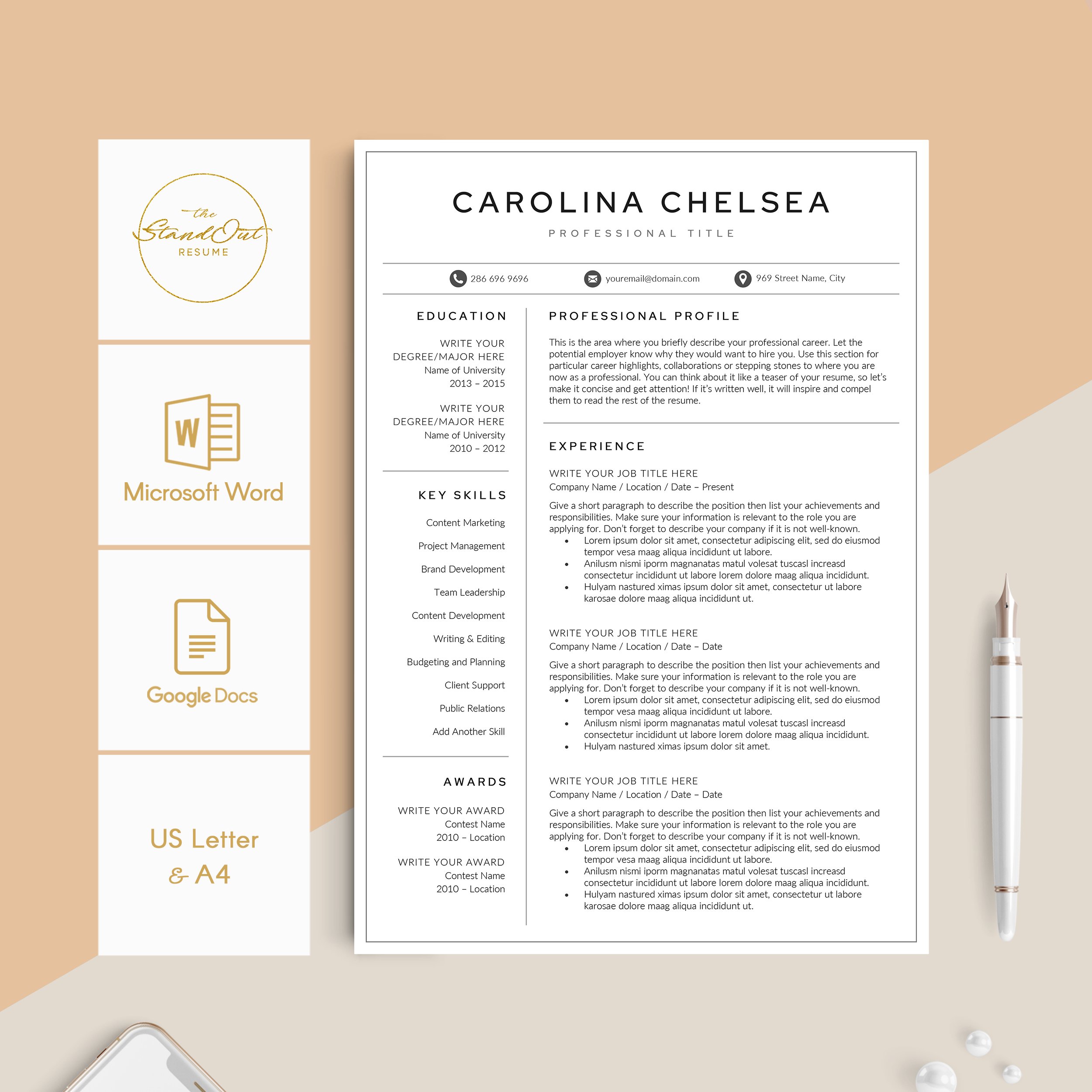 Resume/CV Template BUNDLE preview image.