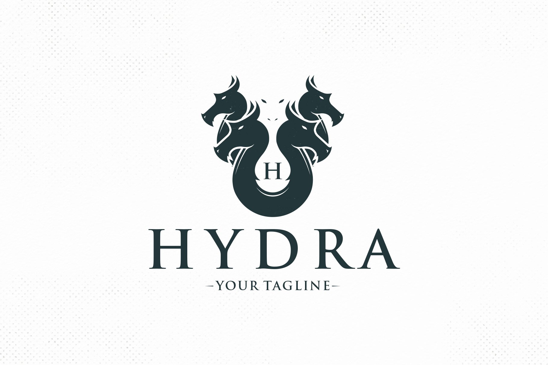 Hydra Heads Vintage Logo Template preview image.
