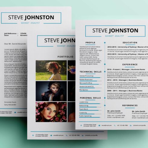 Printable pptx resume pack cover image.