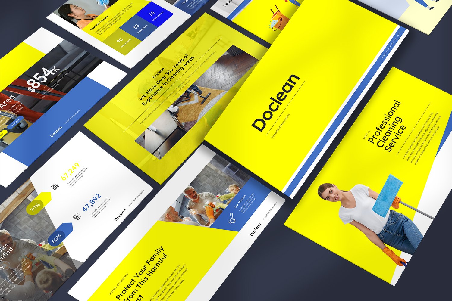 Doclean Powerpoint Presentation cover image.
