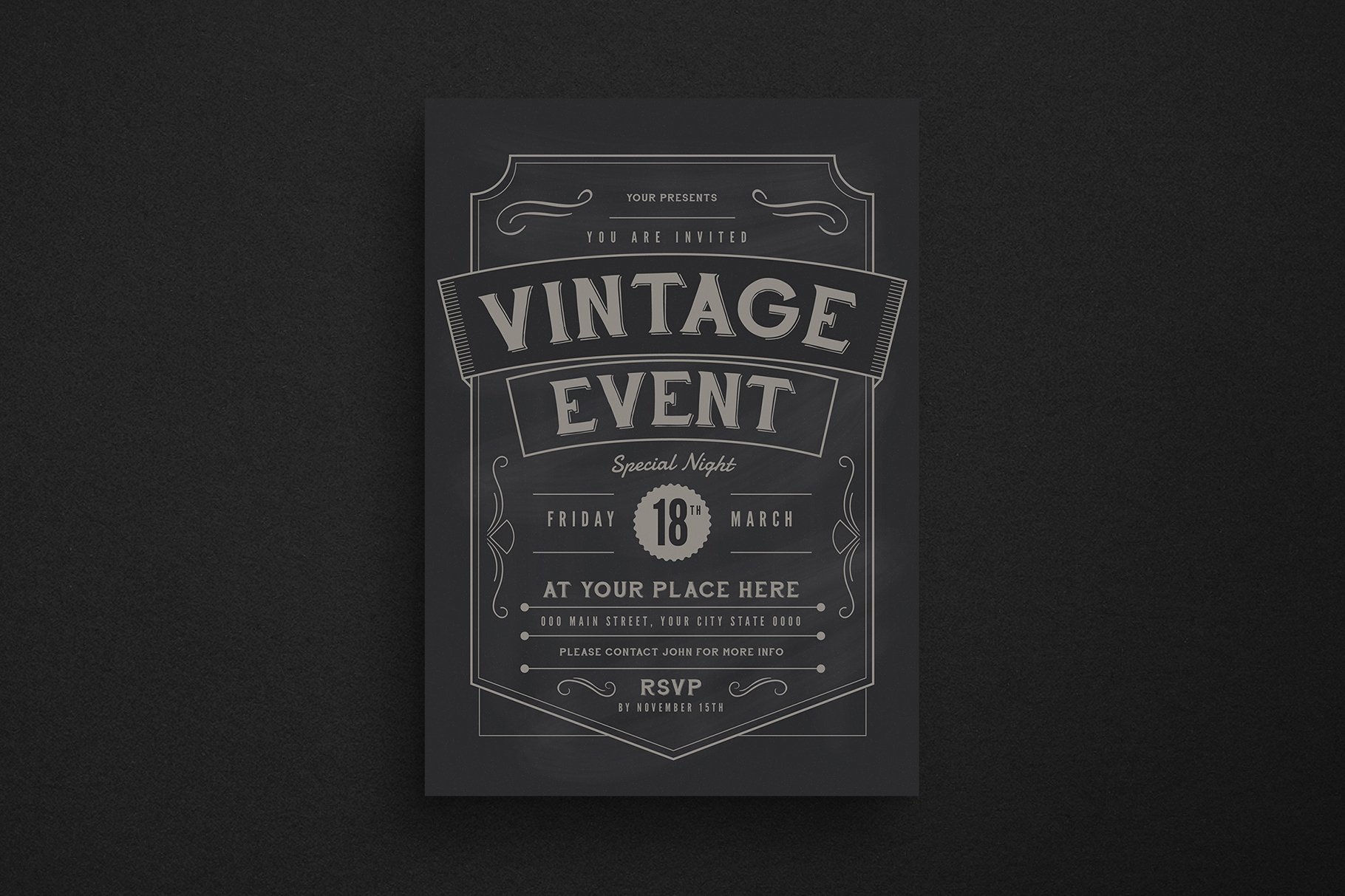 Vintage Event Flyer cover image.