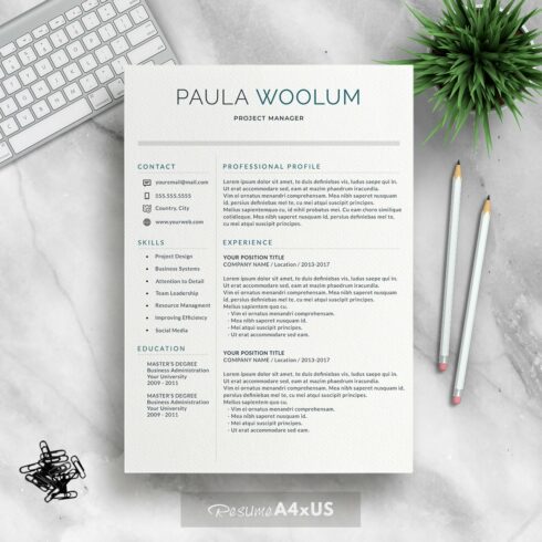 Resume/CV cover image.