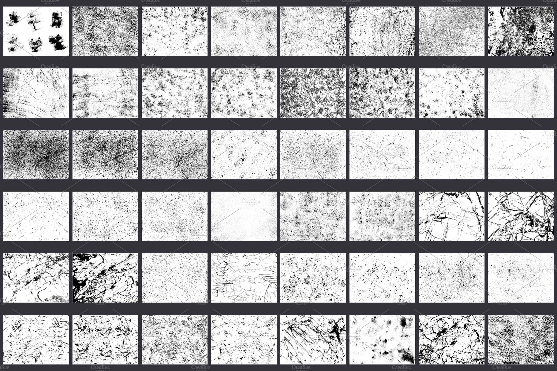 130 Black Grunge Textures preview image.