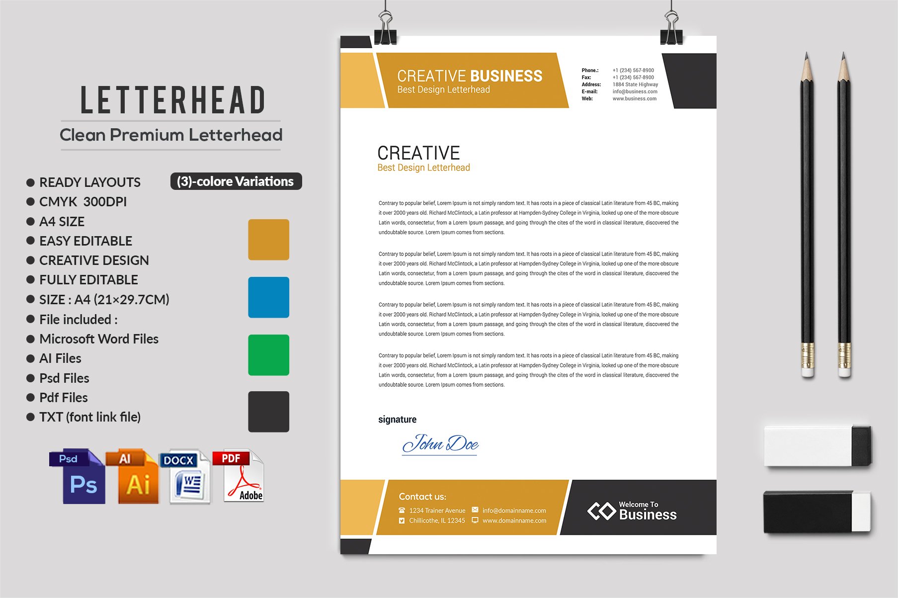 Letterhead Bundle preview image.