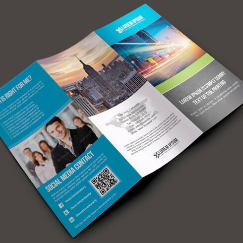 A4 Trifold Business Brochure cover image.