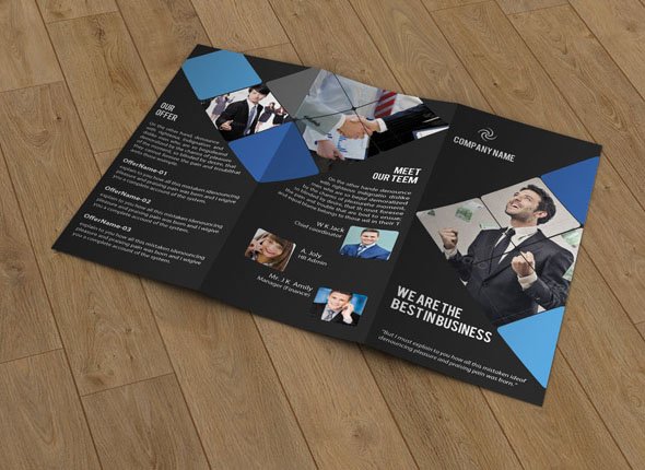Trifold business brochure-V43 cover image.