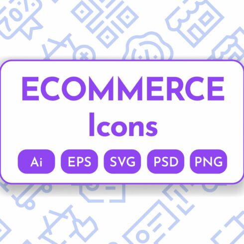 20 Ecommerce Outline Icons cover image.