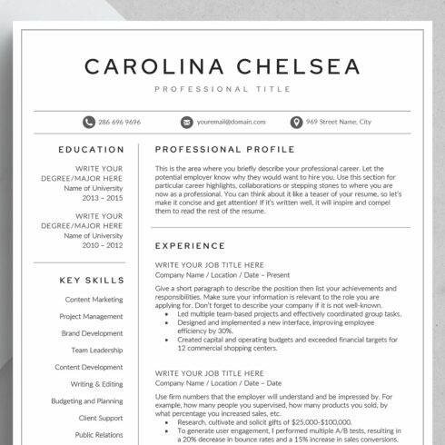 Resume/CV Template cover image.