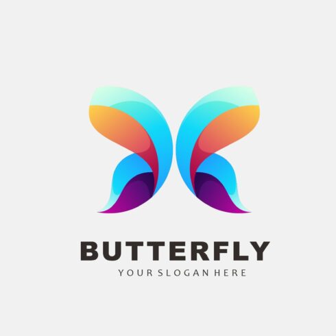 butterfly gradient colorful vector cover image.