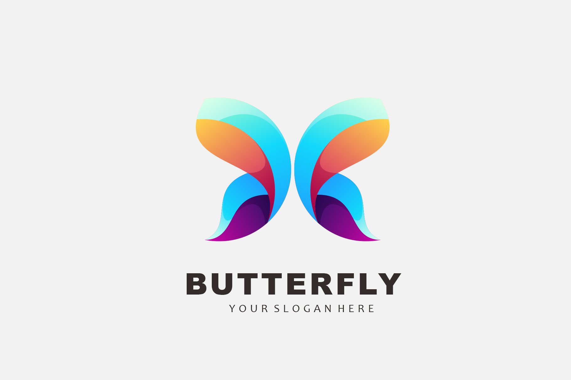 butterfly gradient colorful vector cover image.