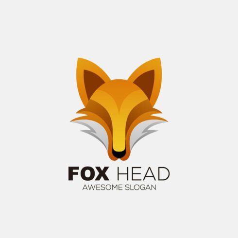fox head logo design gradient color cover image.
