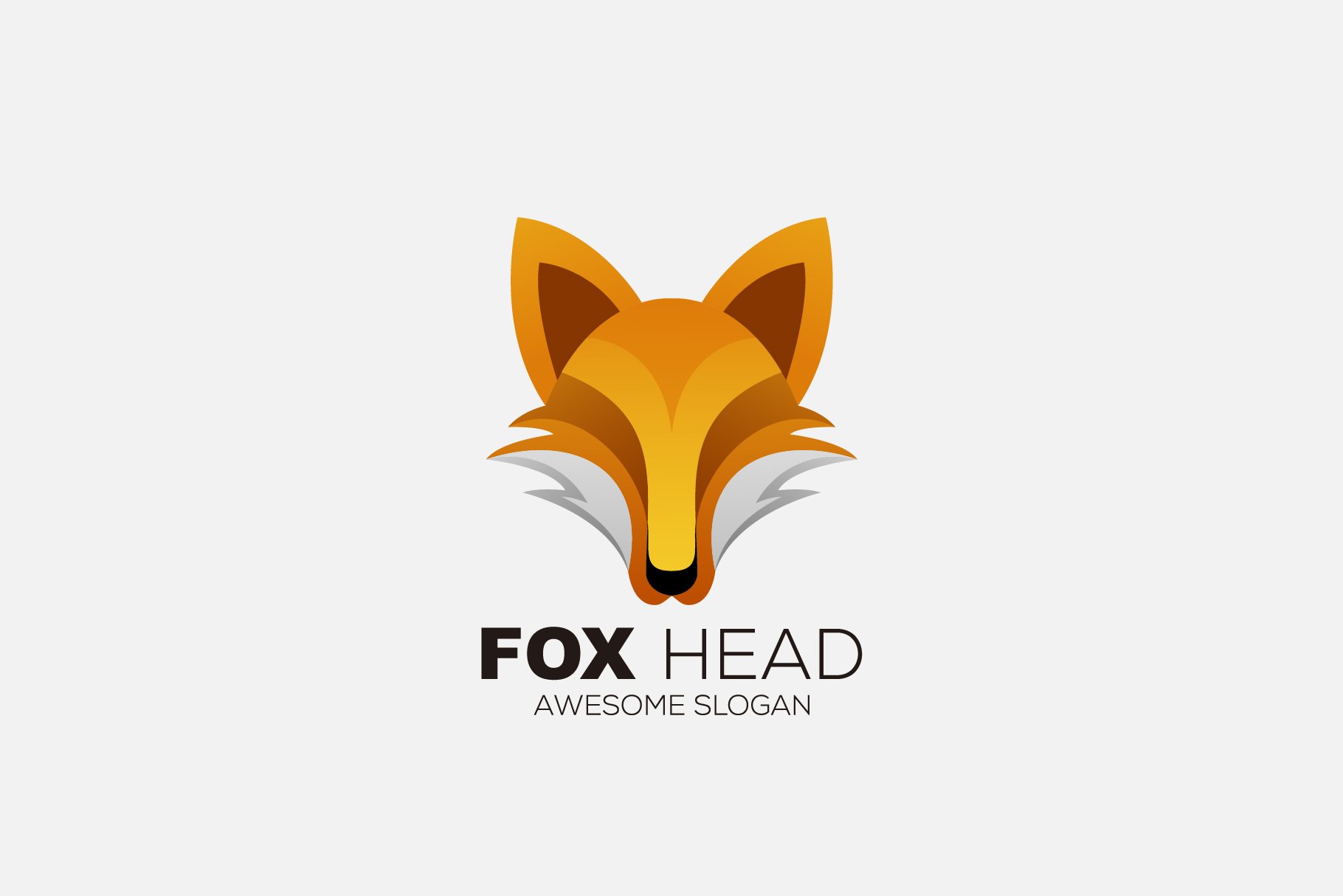 fox head logo design gradient color cover image.