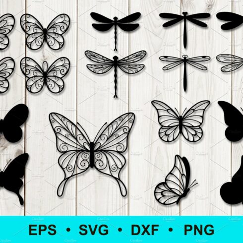 Butterfly and Dragonfly Clip Art cover image.