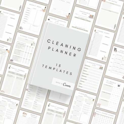 Printable Cleaning Planner & Tracker cover image.
