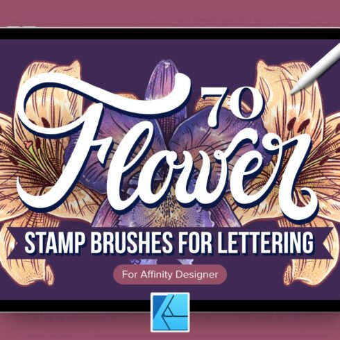 70 Flower Stamp Brushes for Affinity Designer