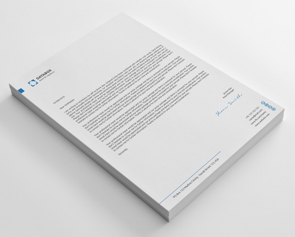 Data box Letterheads with MS Word cover image.