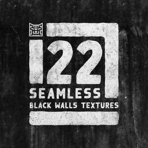 22 Seamless Black Walls Textures cover image.