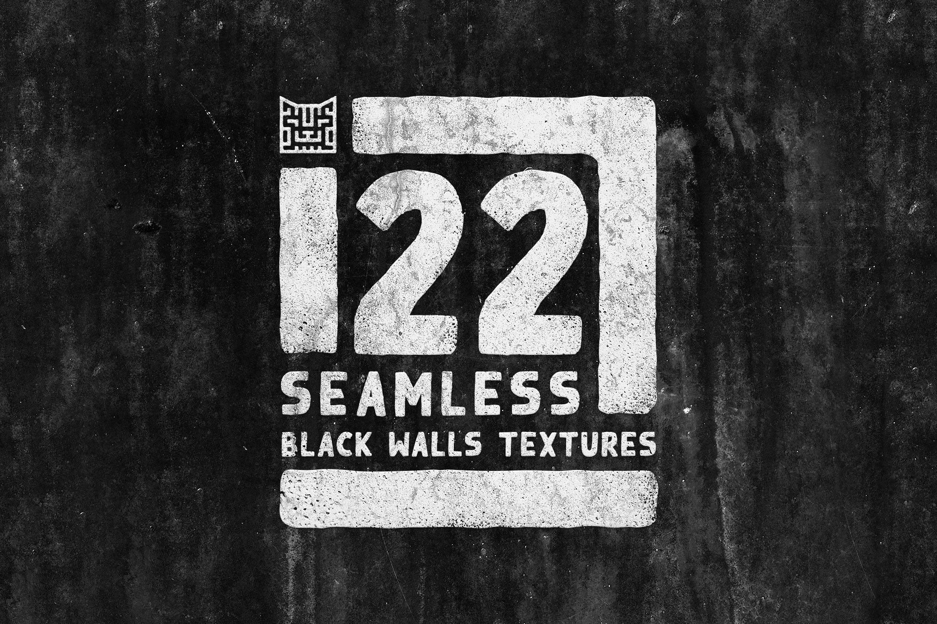 22 Seamless Black Walls Textures cover image.