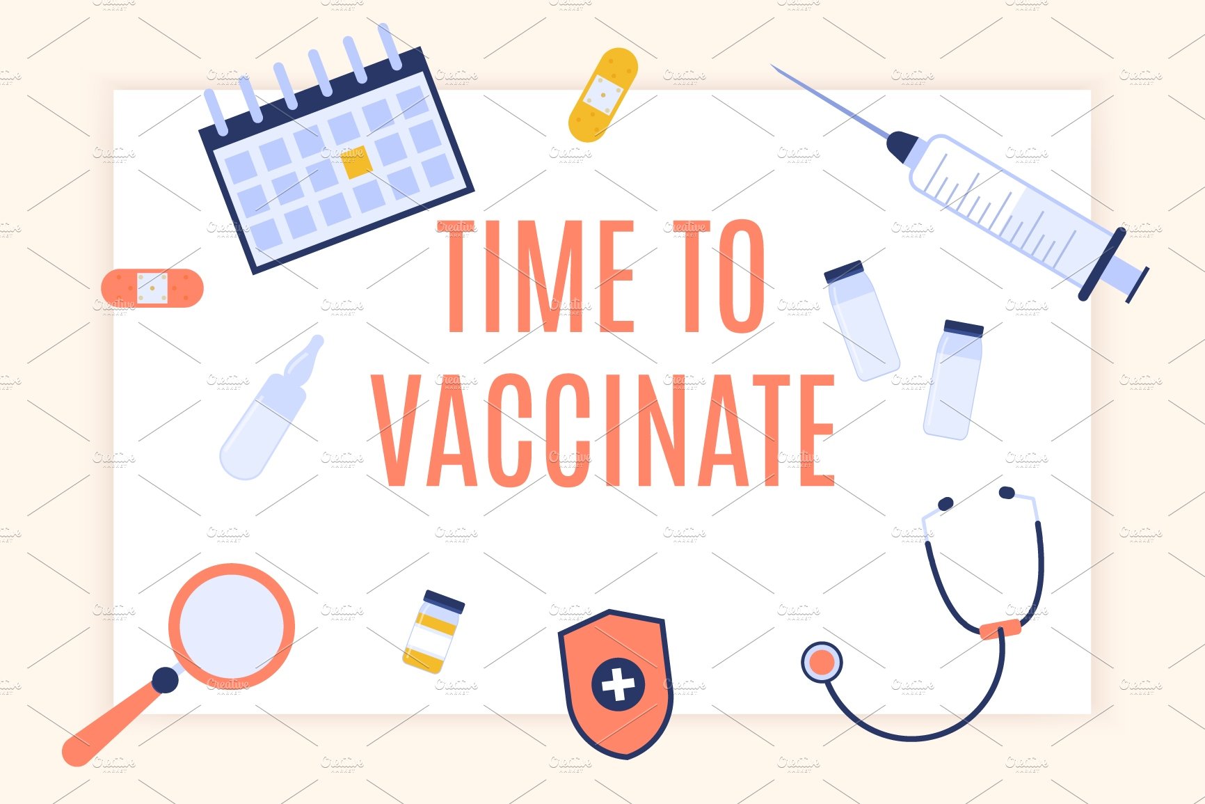 Vaccination concept poster cover image.