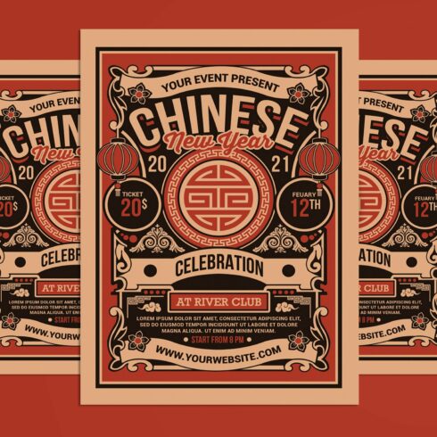 Chinese New Year Celebration Flyer cover image.