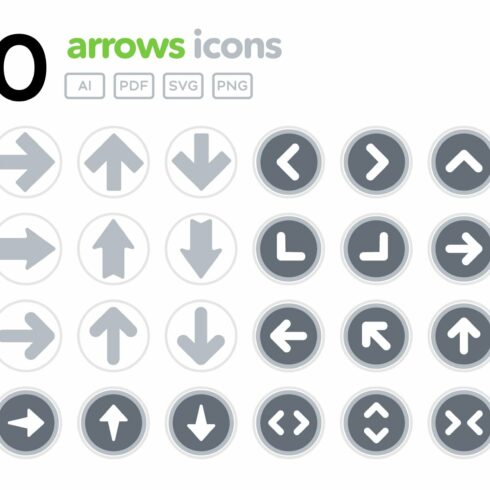 100 Arrows Icons - Jolly - Grey cover image.