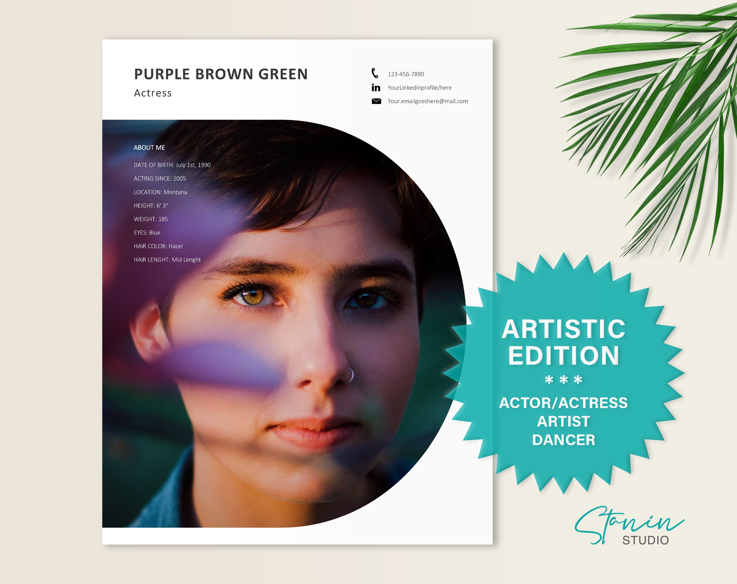 Resume Template for Artists cover image.