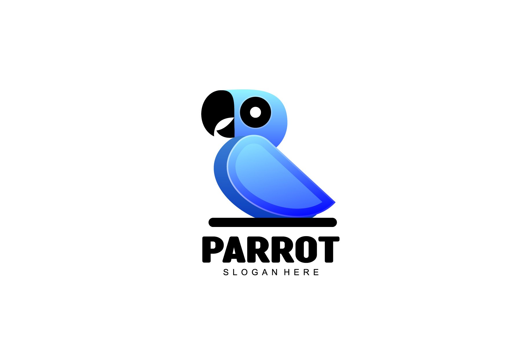 premium vector parrot bird gradient cover image.