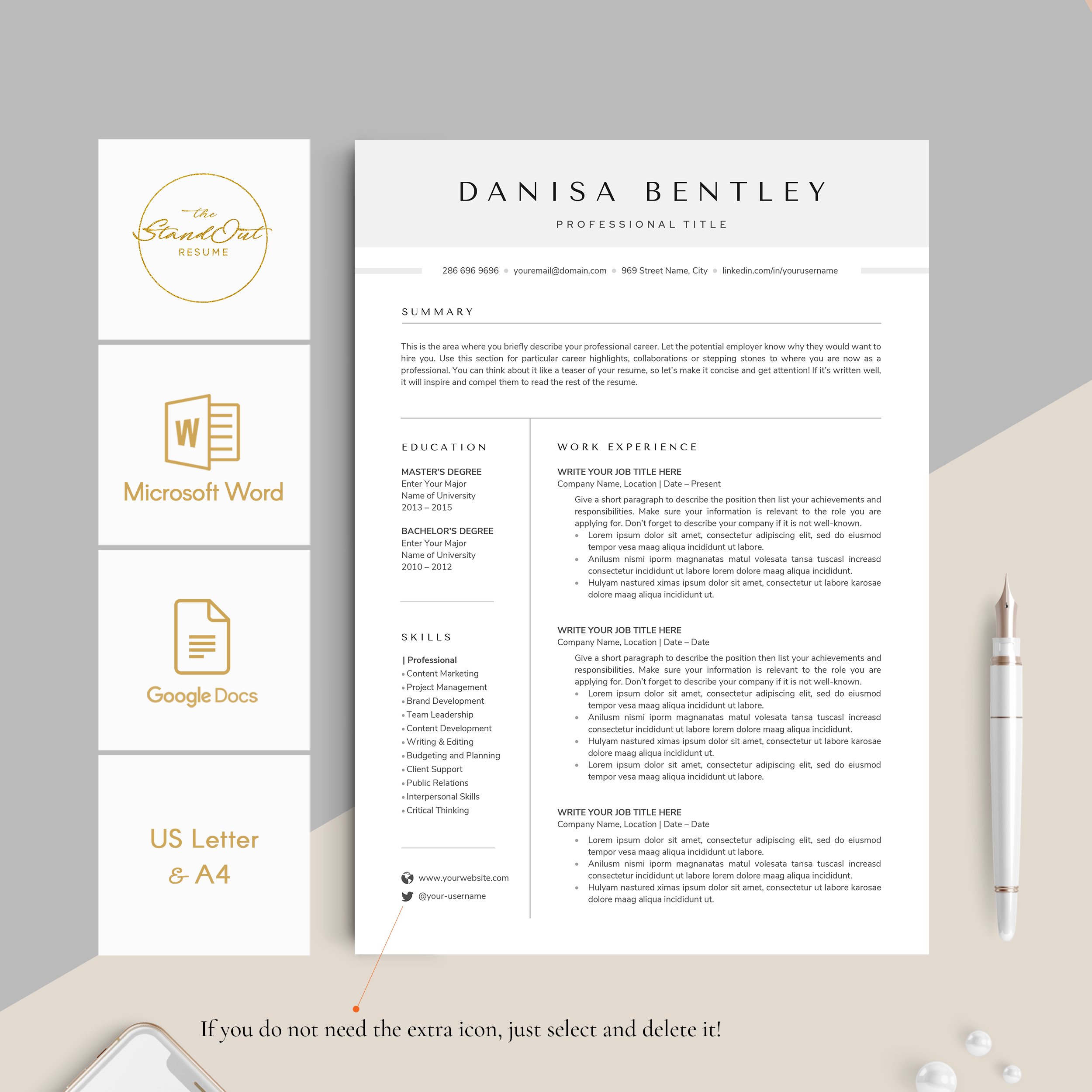 Resume/CV Template - BENTLEY preview image.