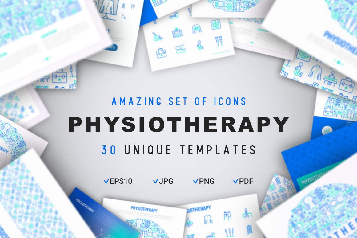 Physiotherapy Icons Set | Concept preview image.
