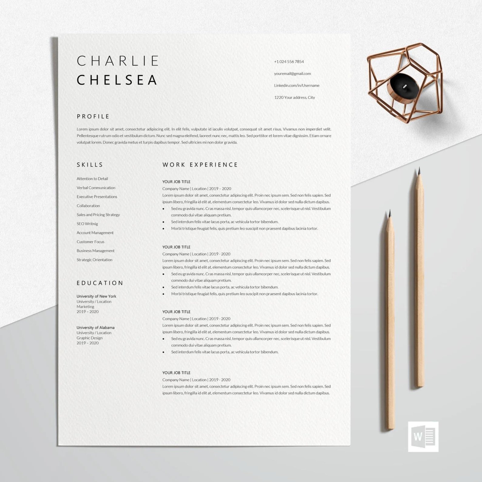 Sales Executive Resume Template cover image.