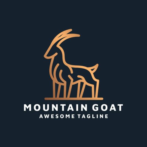 MOUNTAIN GOAT LINE ART LOGO TEMPLATE cover image.
