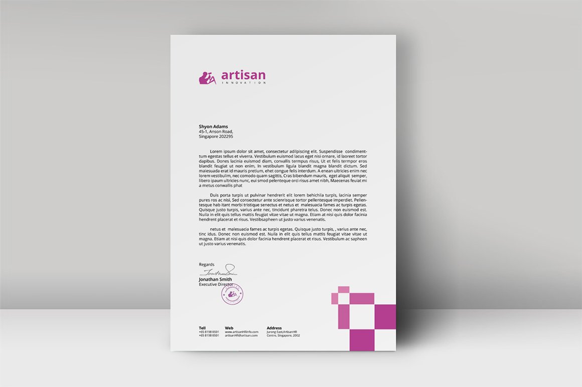 Letterhead preview image.