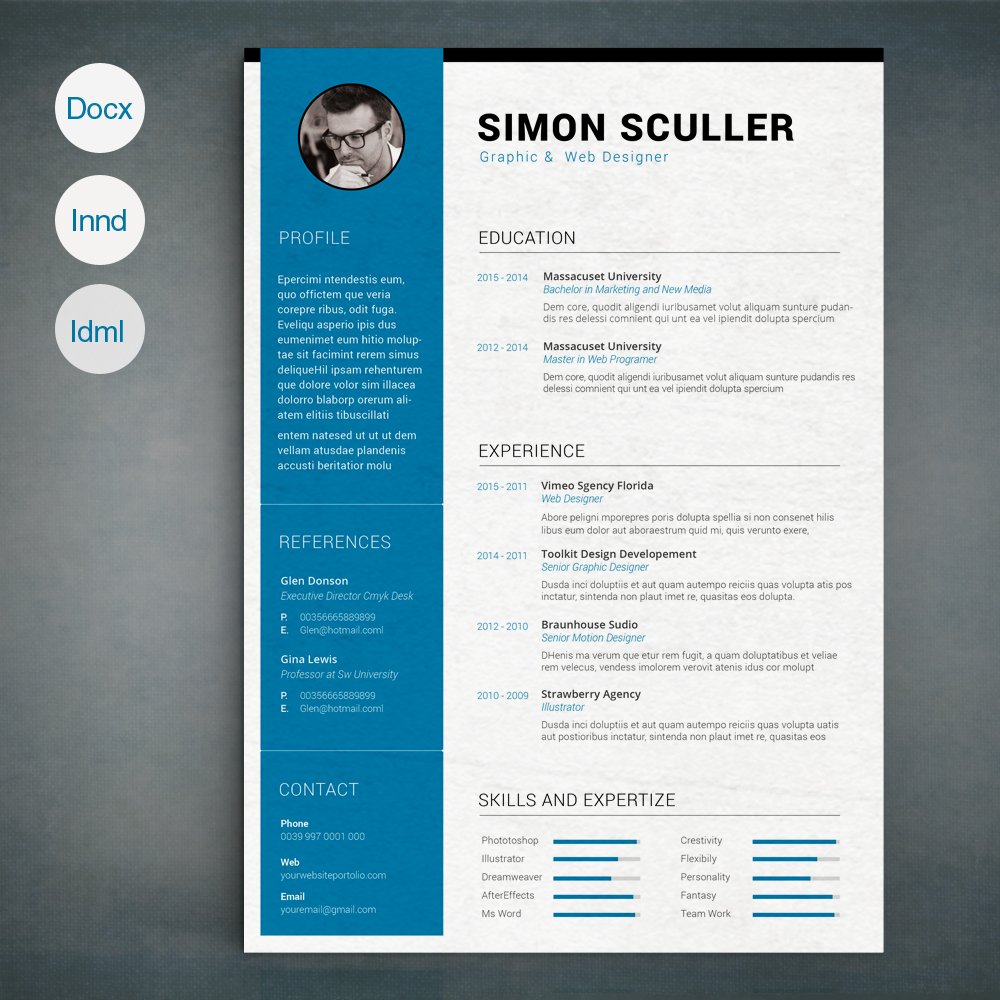 Cv Template preview image.