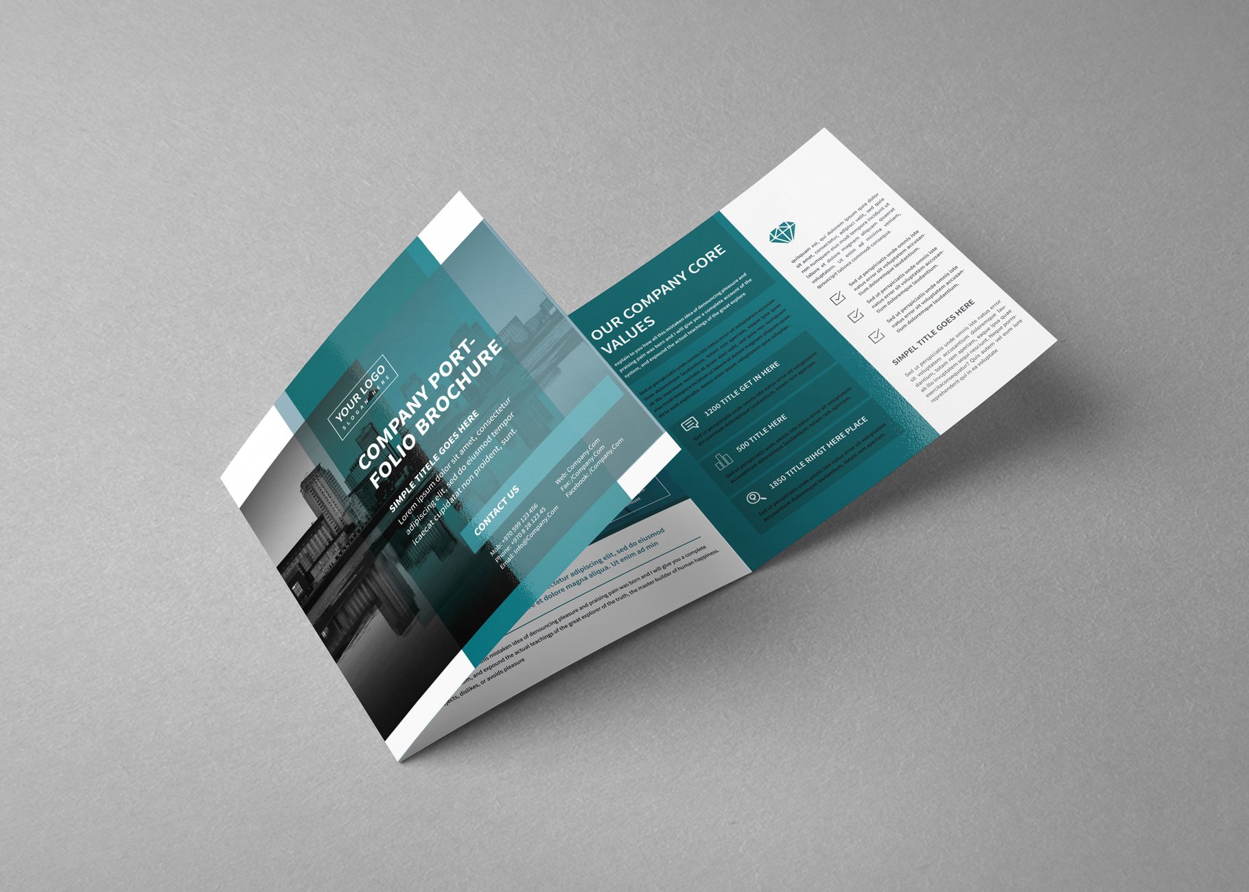 Square Trifold Brochure cover image.