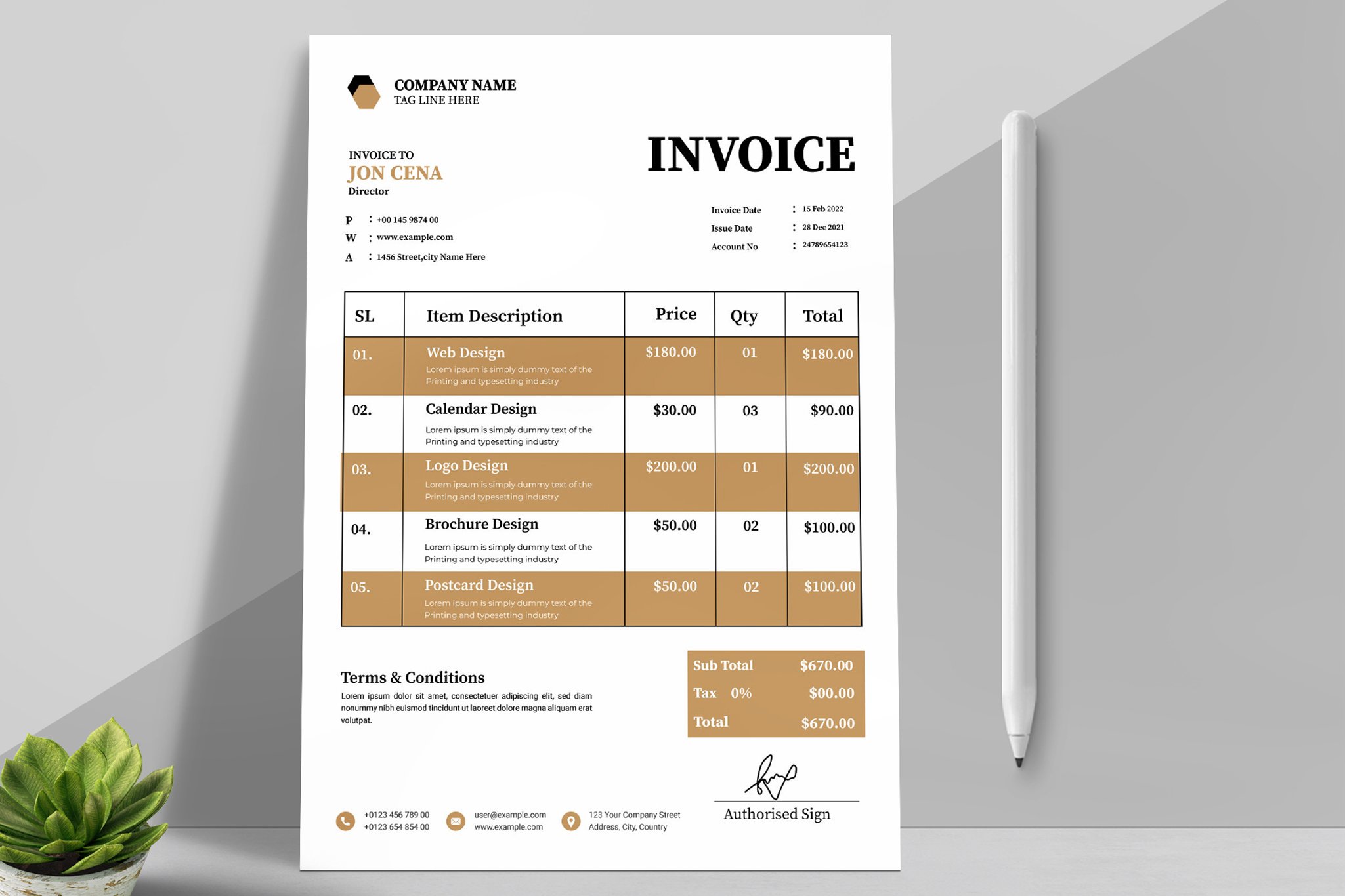 Invoice Design 2023 cover image.