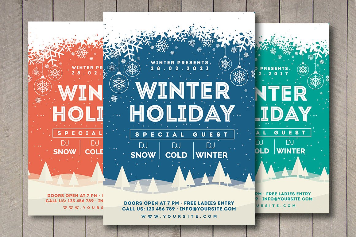 Winter Holiday Flyer cover image.