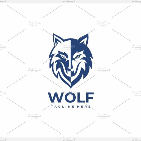 Wolf Head Logo Template cover image.