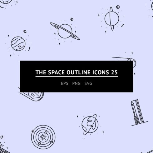 The Space Outline Icons 25 cover image.