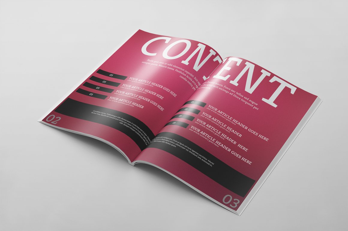 Magazine Template 32 preview image.